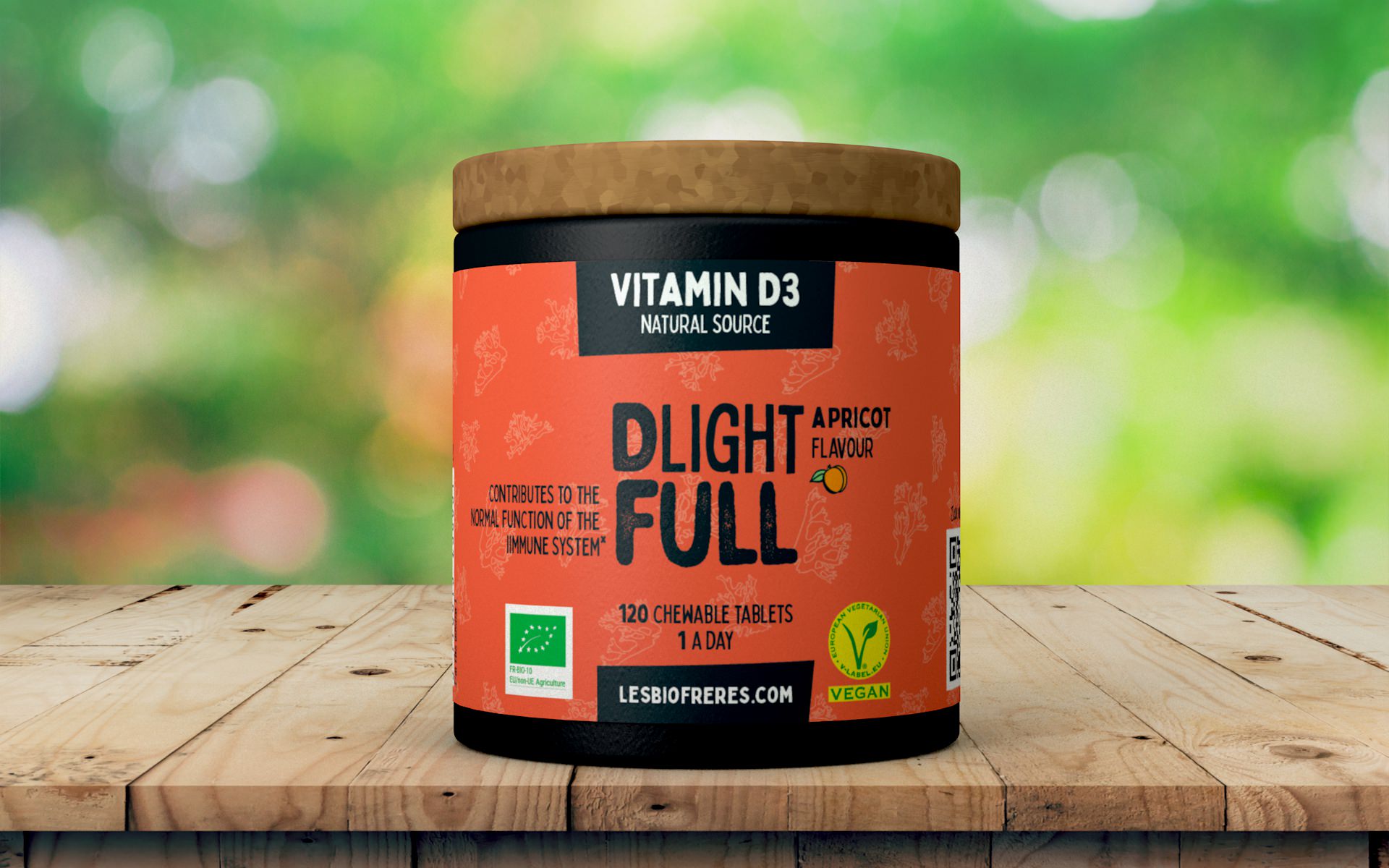 Dédé Bio Abricot – Comprimés à croquer – Vitamine D3