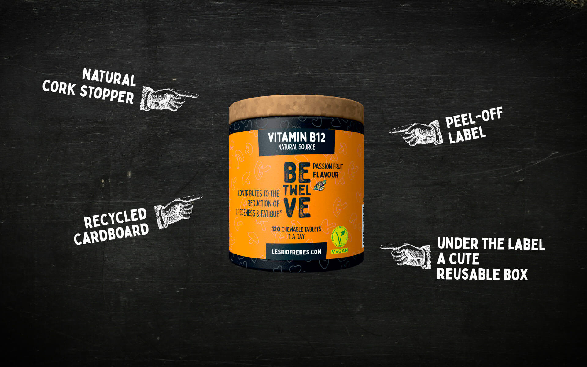 Bédouze Fruit de la Passion – Comprimés à croquer – Vitamine B12