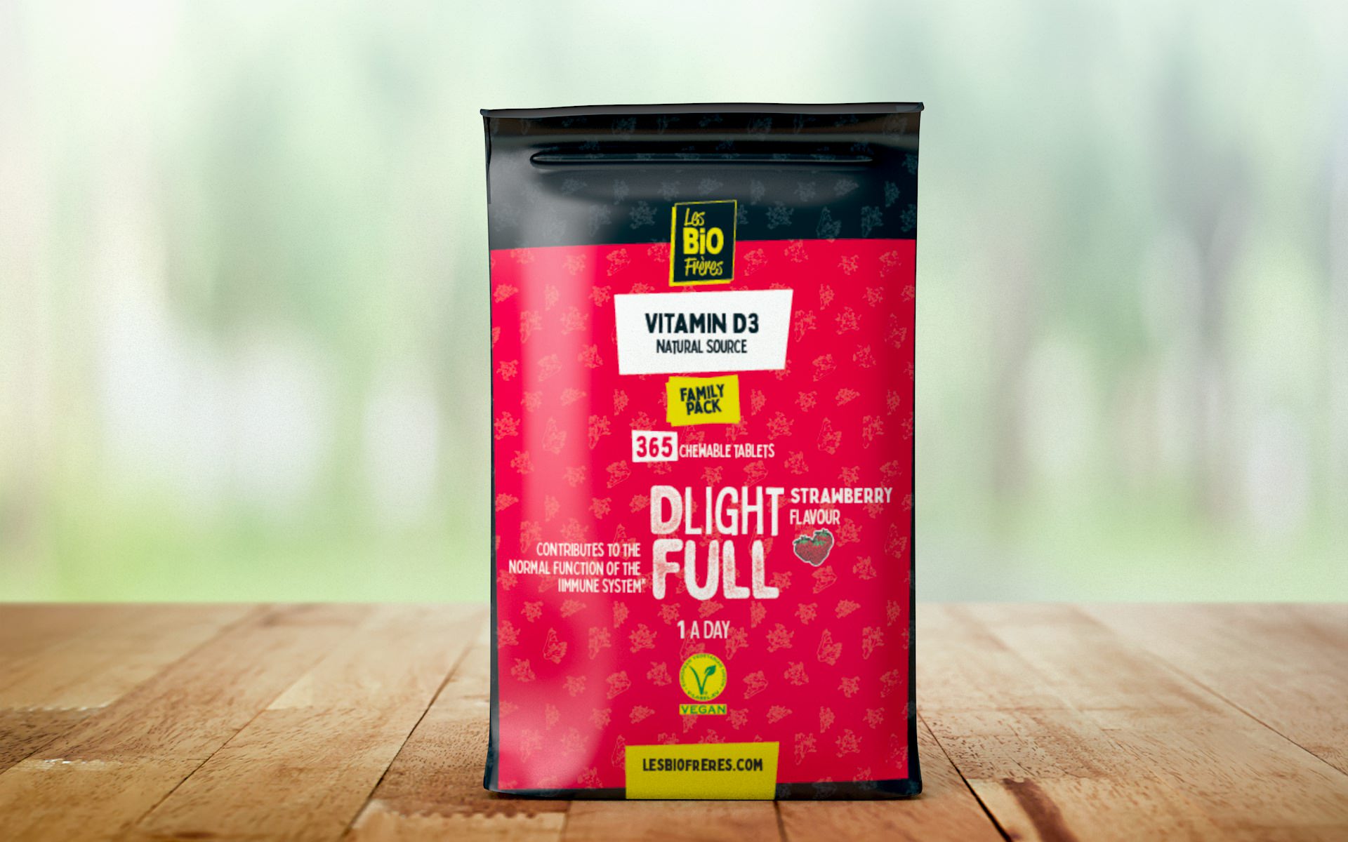 Pack 365 Dédé Fraise – Comprimés à croquer – Vitamine D3