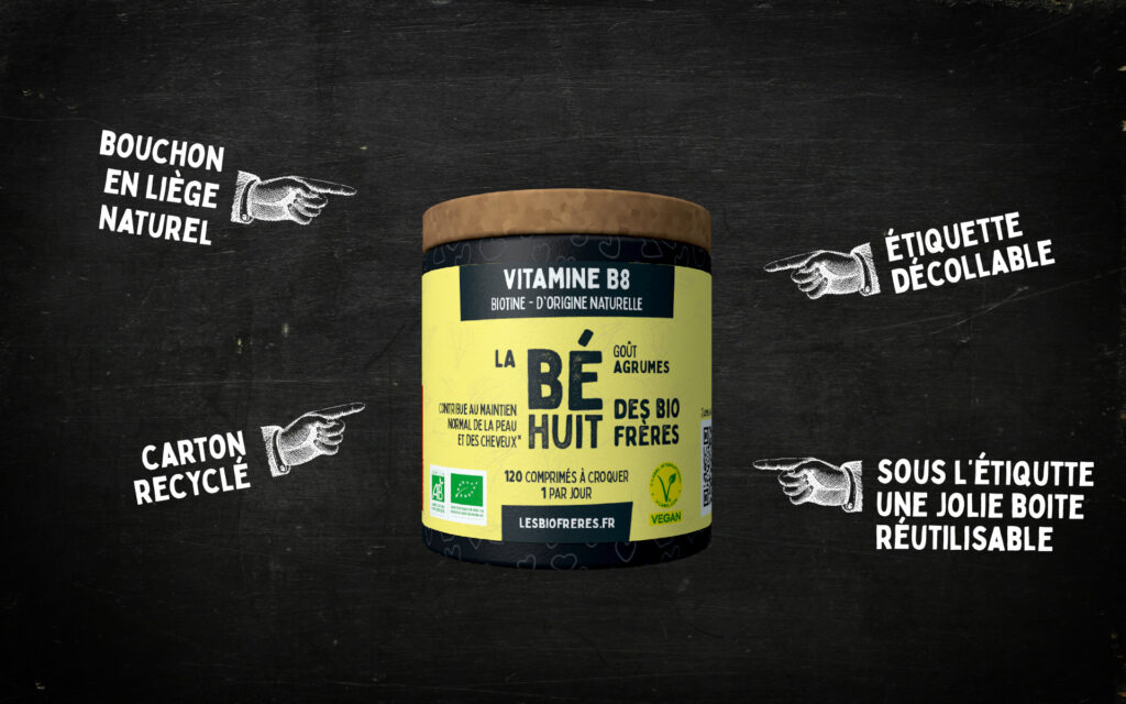 Béhuit Agrumes – Comprimés à croquer – Vitamine B8