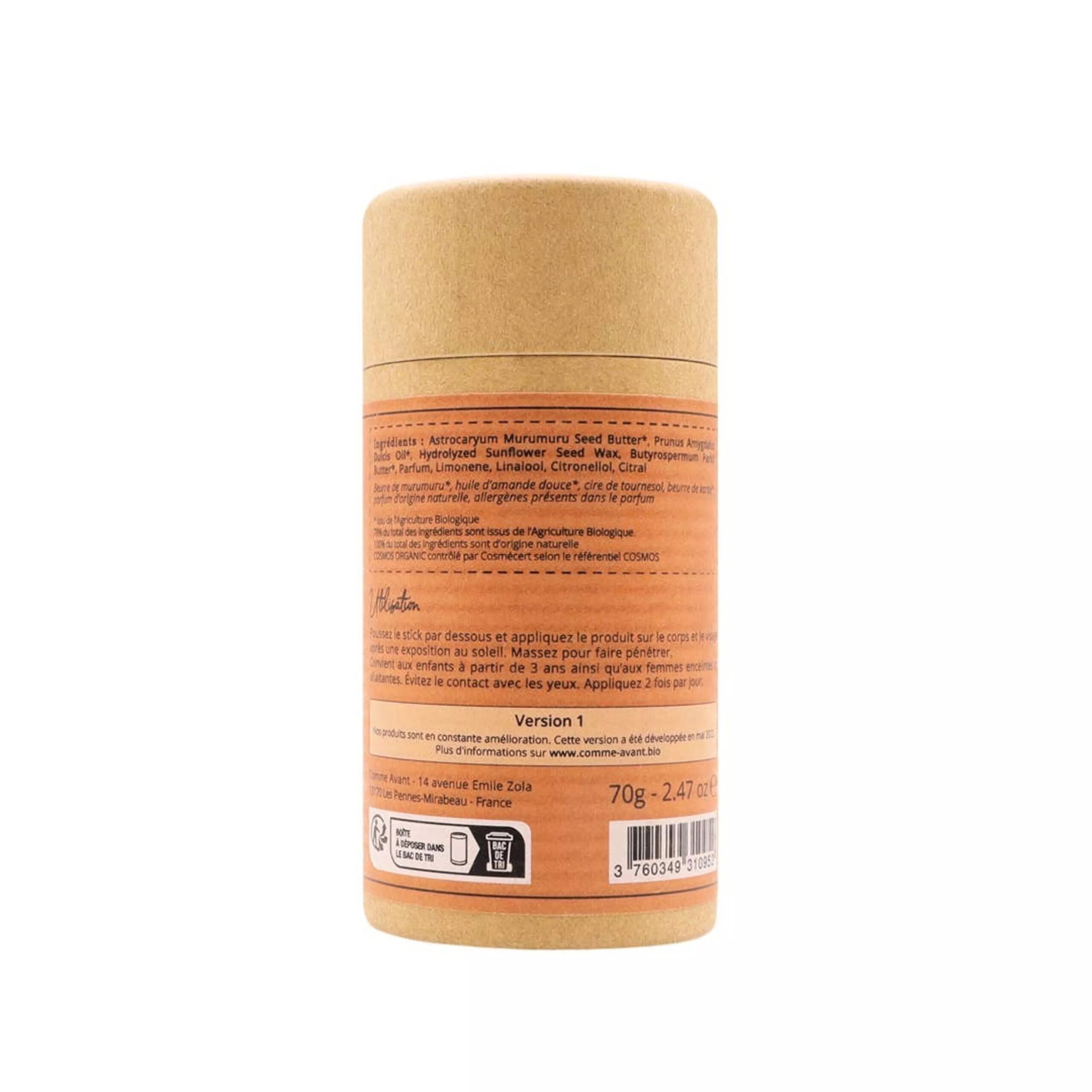 Après-soleil solide à l’huile d’Amande douce – Abricot &Fruit de la passion