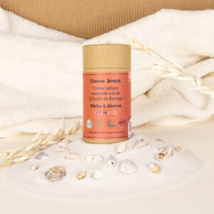 SPF50 Solid Mineral Sunscreen with Karanja Oil – Peach &Apricot