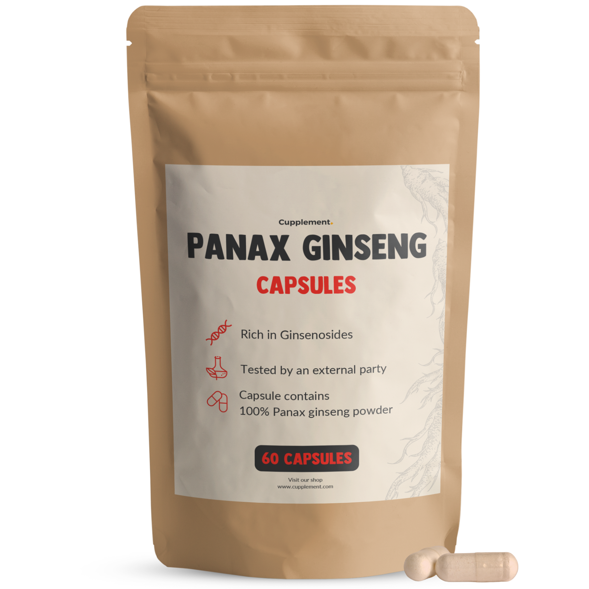 Panax Ginseng -10:1 Extract-500 MG Per Capsule