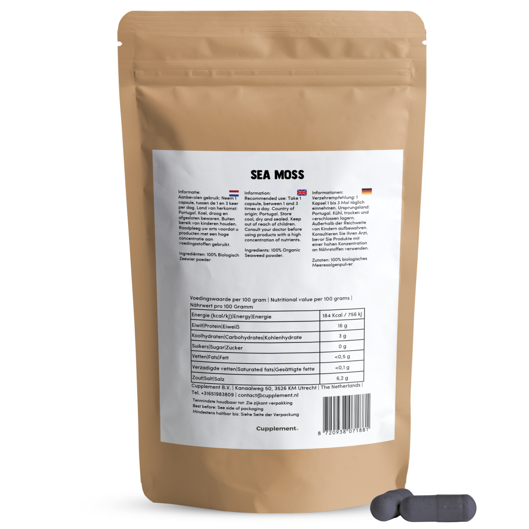 Sea moss – Biological – 500 MG Per Capsule