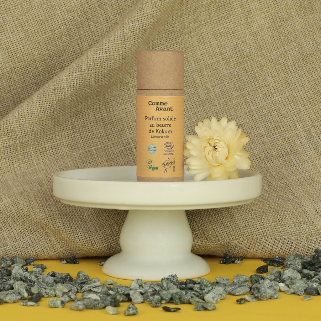 Parfum solide sucré au beurre de kokum – Monoï vanillé