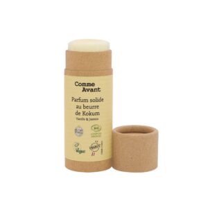 Parfum solide sucré au beurre de kokum – Vanille & Jasmin