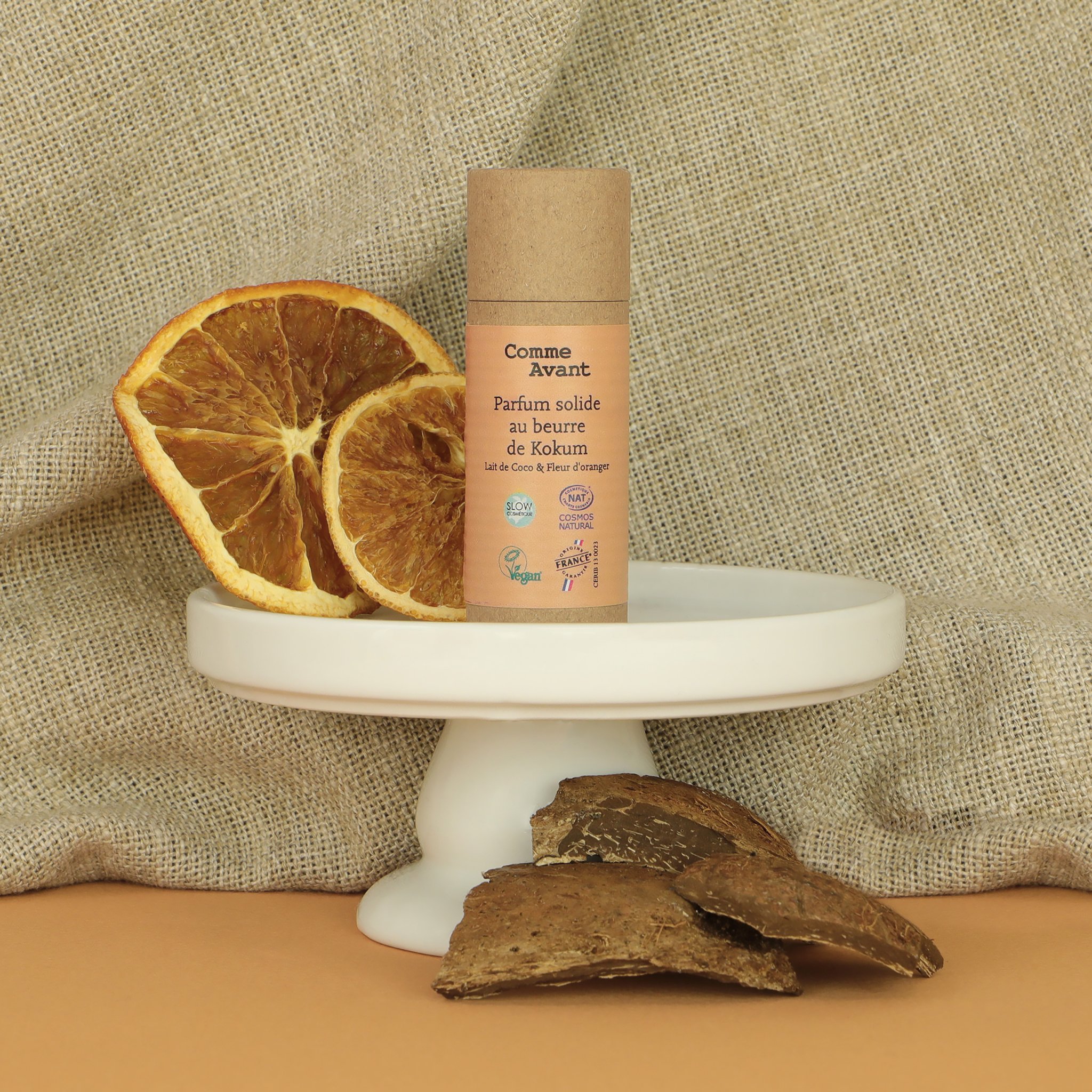 Parfum solide sucré au beurre de kokum - Coconut Milk & Orange Blossom