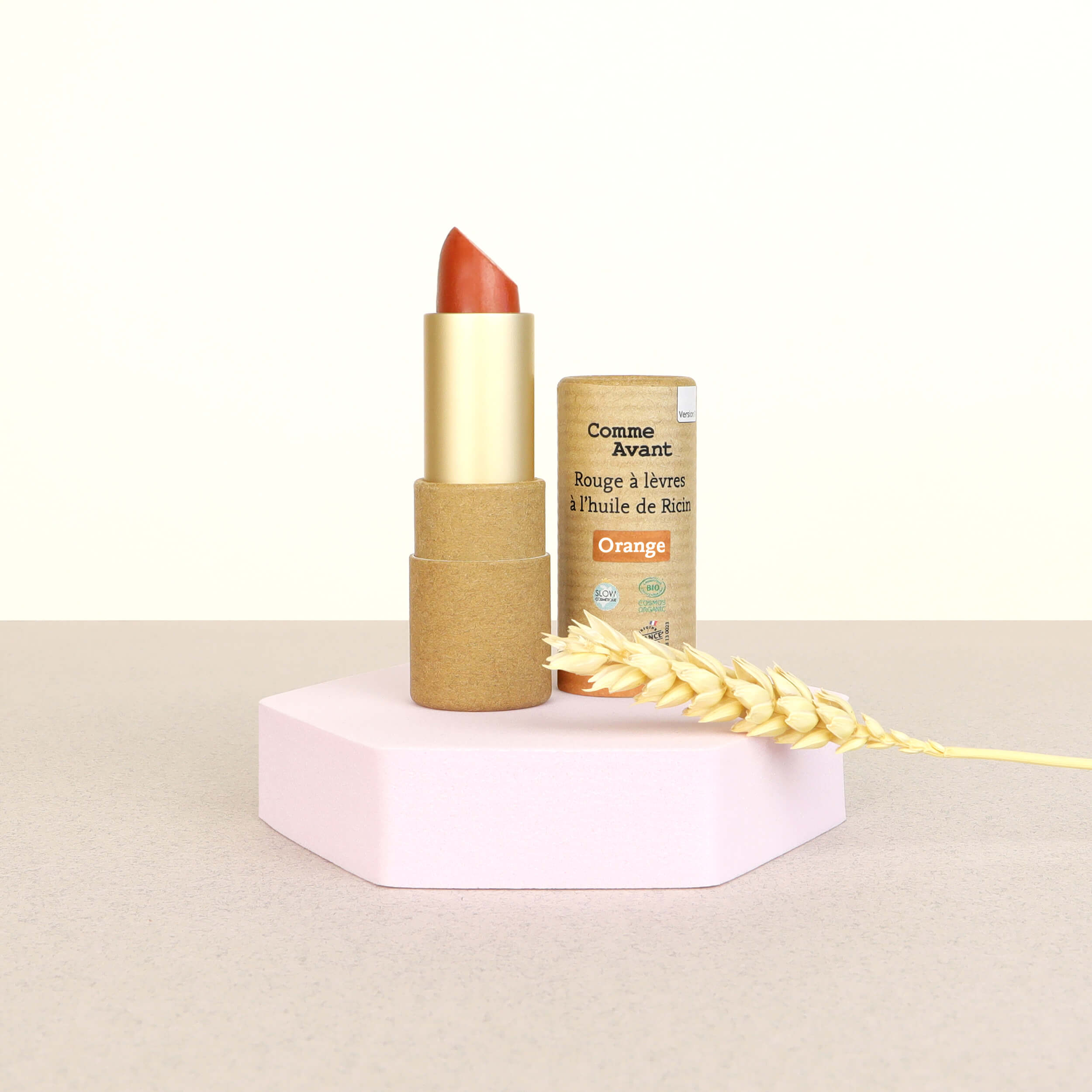 Organic lipstick - Amber Orange