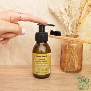 Dentifrice en pâte au charbon végétal et citron -recharge de dentifrice