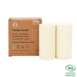 Déodorant solide abricot &fleurs de cerisier – Lot de 2 recharges