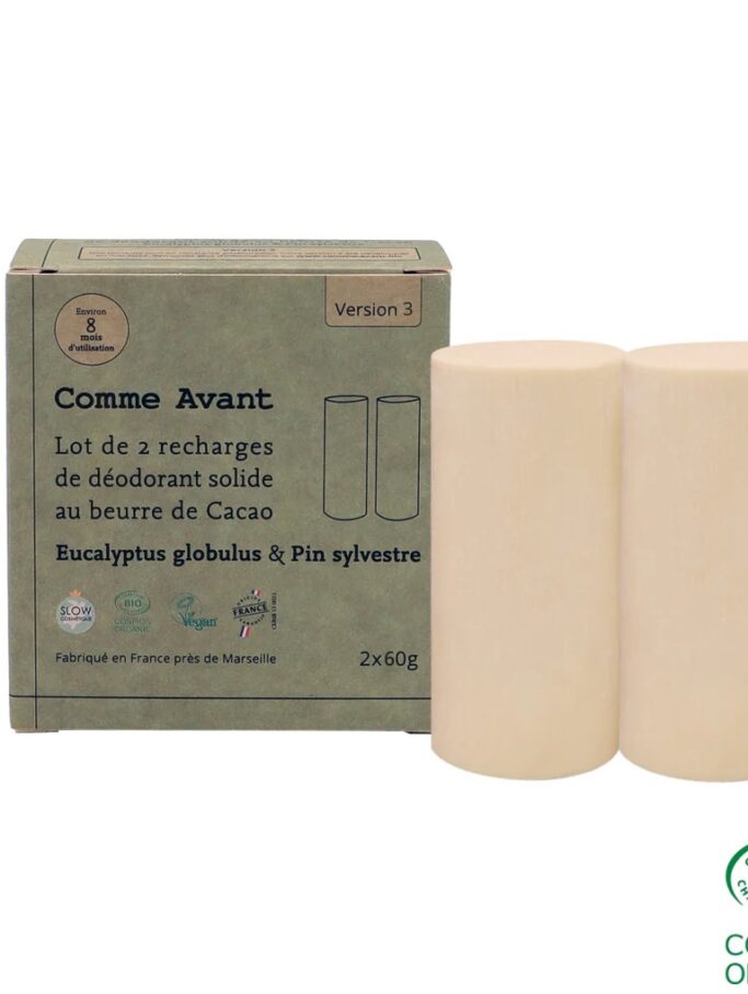 Déodorant solide eucalyptus &pin sylvestre -Lot de 2 recharges