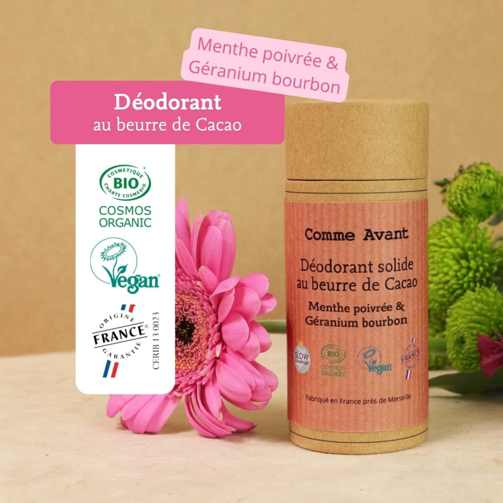 Déodorant solide géranium bourbon &menthe poivrée -Lot de 2 recharges