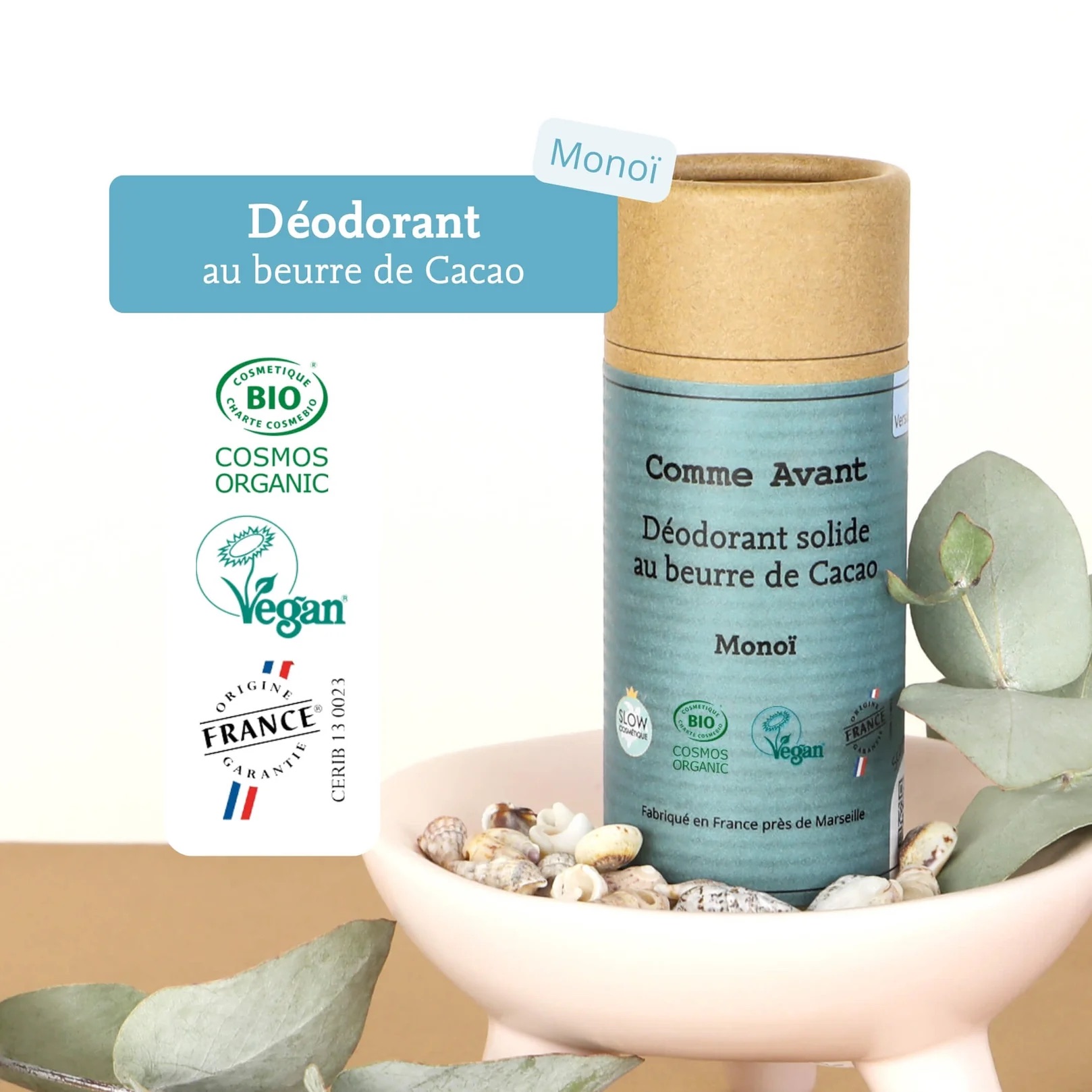 Déodorant solide Monoï-Lot de 2 recharges