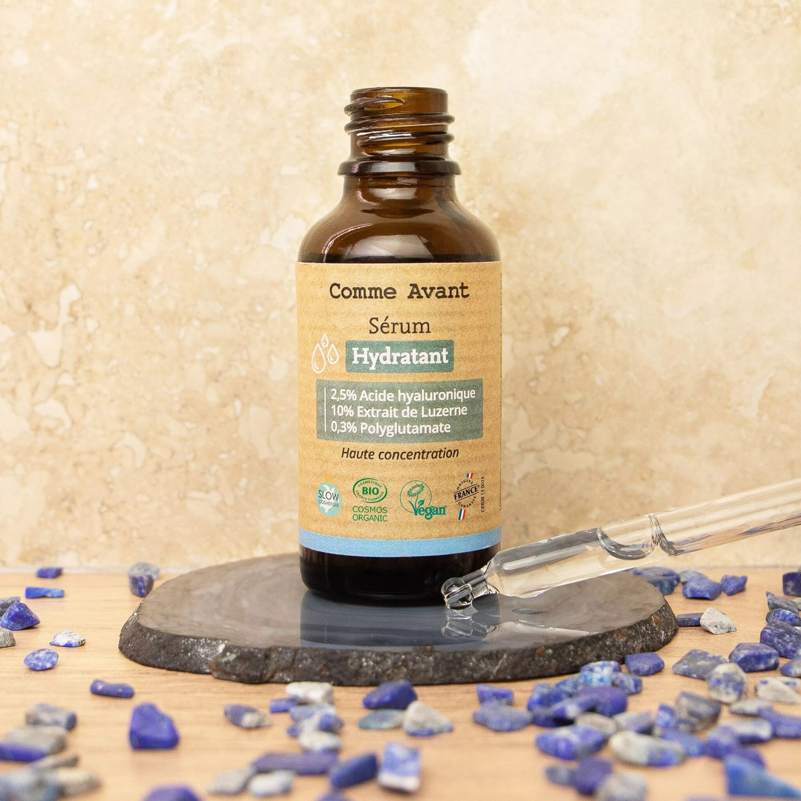 High concentration hyaluronic acid hydrating serum