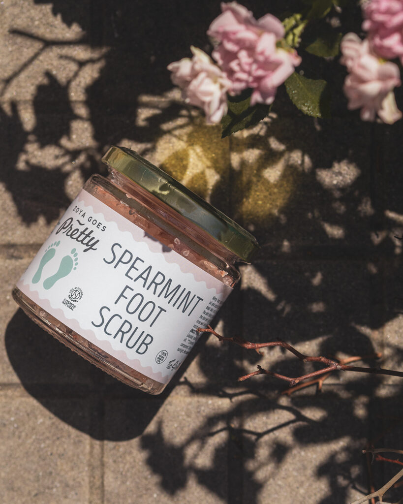 Spearmint foot scrub