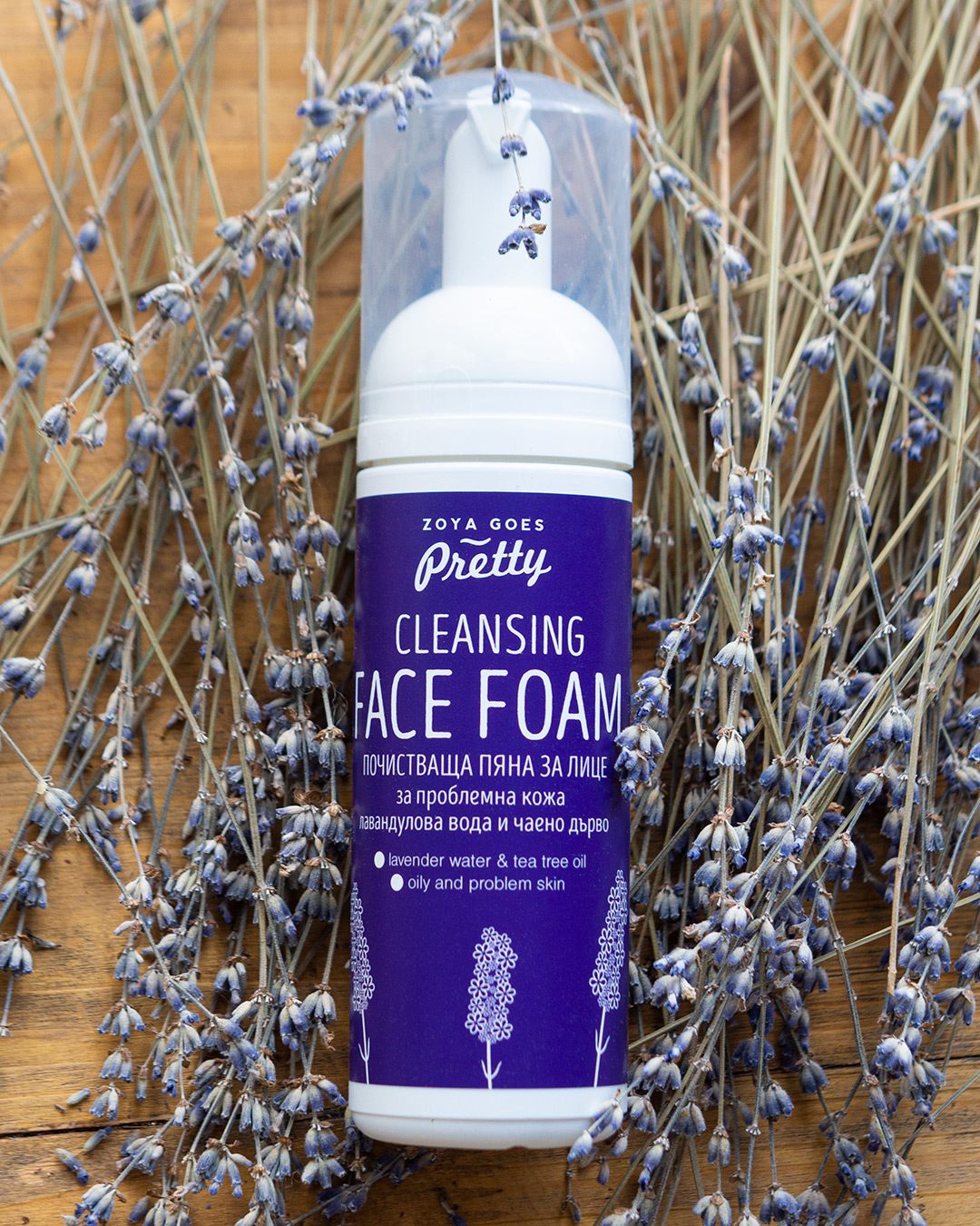 Cleansing face foam-Lavender & Tea Tree