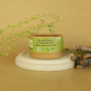 Baume à Barbe à l’huile de Ricin – Menthe poivrée &Pin Sylvestre