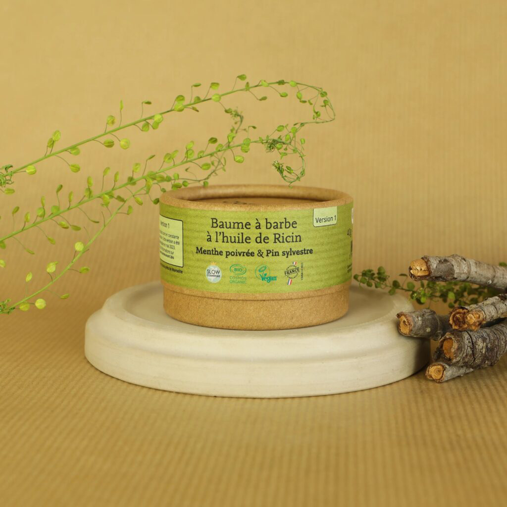 Baume à Barbe à l'huile de Ricin - Menthe poivrée &Pin Sylvestre