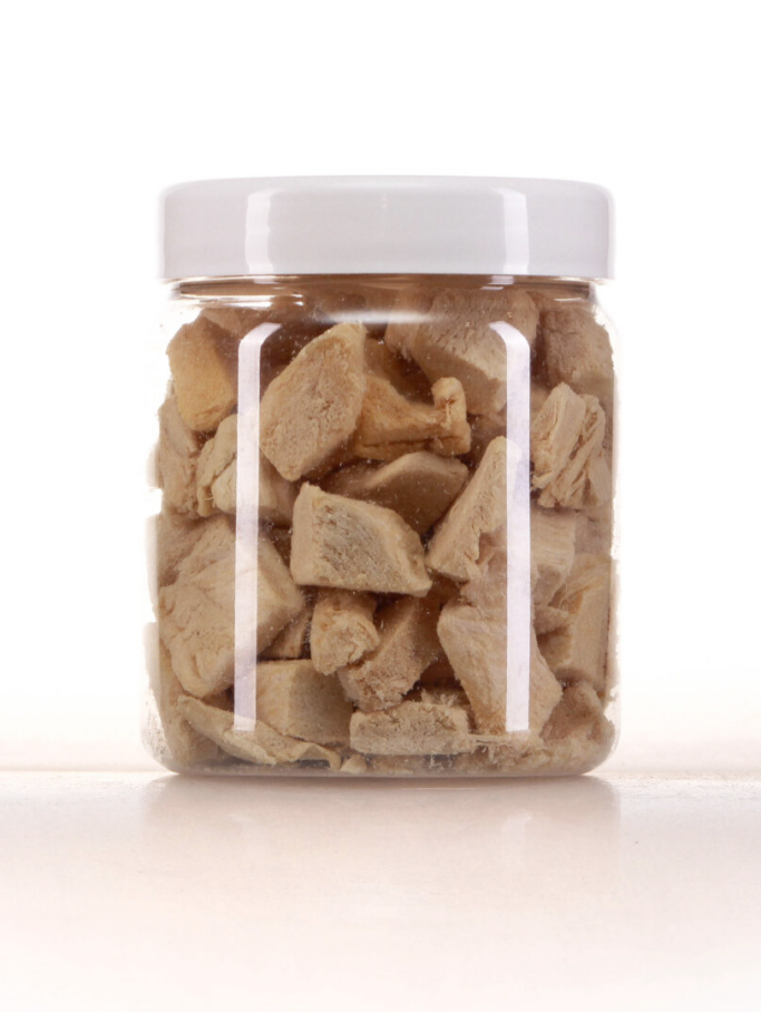 Freeze-dried chicken breast
